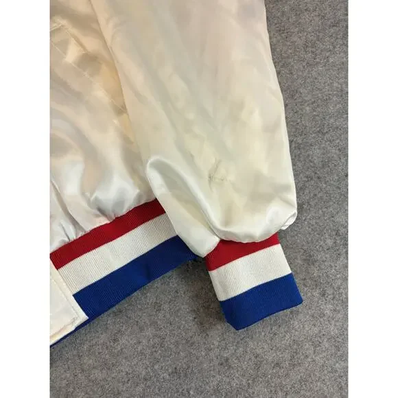 VTG 80s Bruce Springsteen Born In The USA CBS Records Satin Bomber Jacket Mens L - Picture 7 of 8